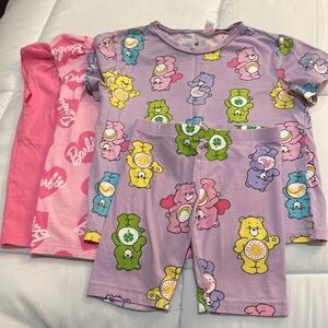 H&M Bundle Girls Tees Barbie and Care Bears Set  100% Cotton 5T